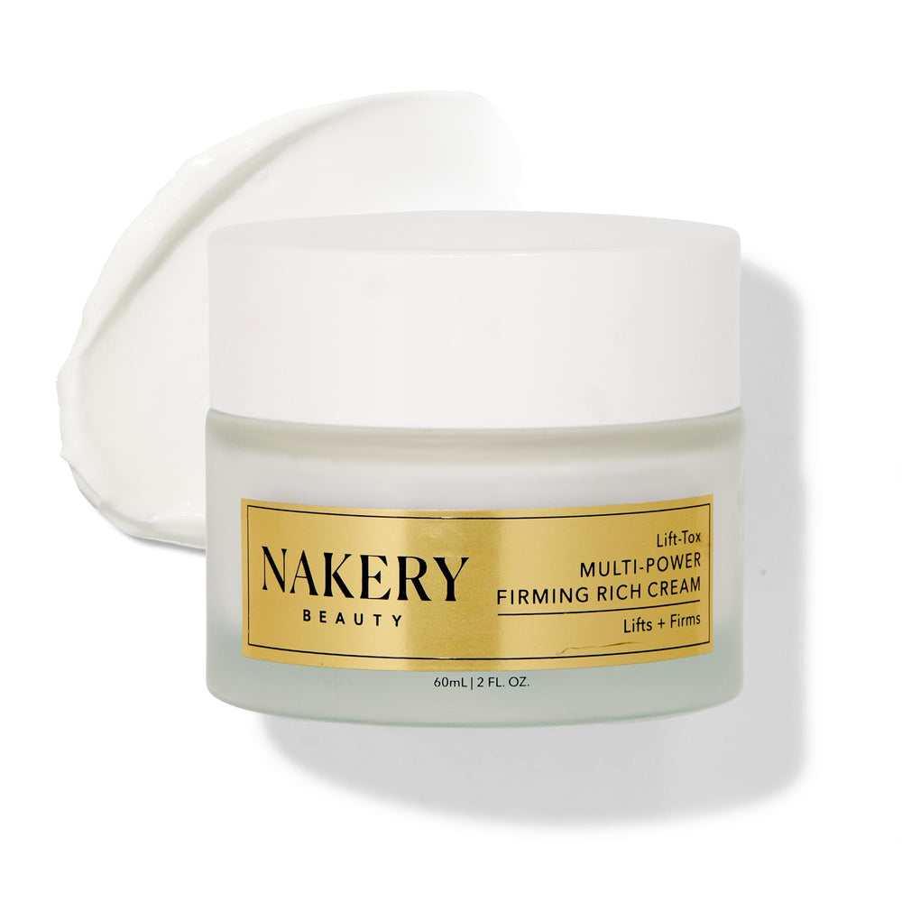 Nakery Lift-Tox face cream jar shows rich hydration for firmer skin.