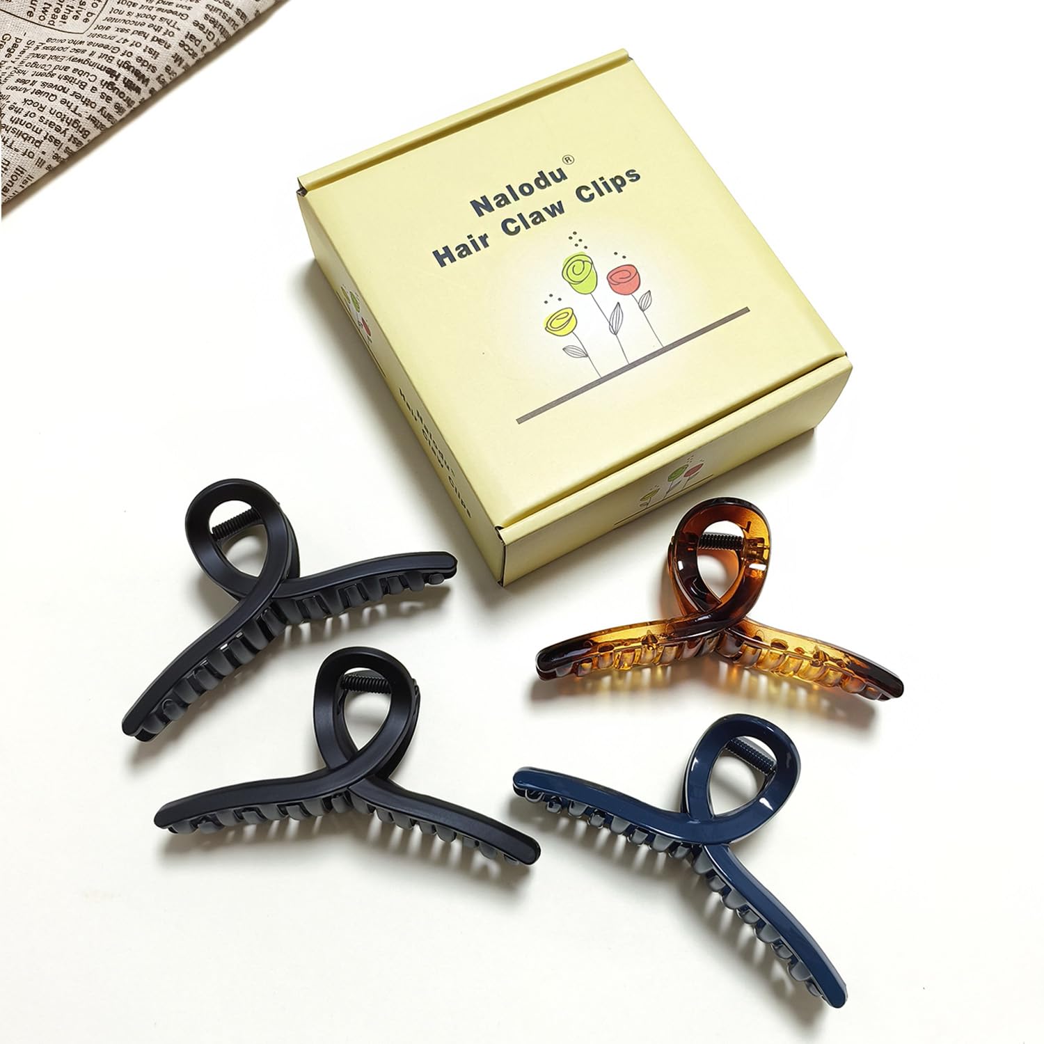 Nalodu hair claw clip ideal for thin hair with a strong grip that lasts.