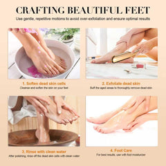 Nano Glass Foot File used on dry feet to soften cracked heels