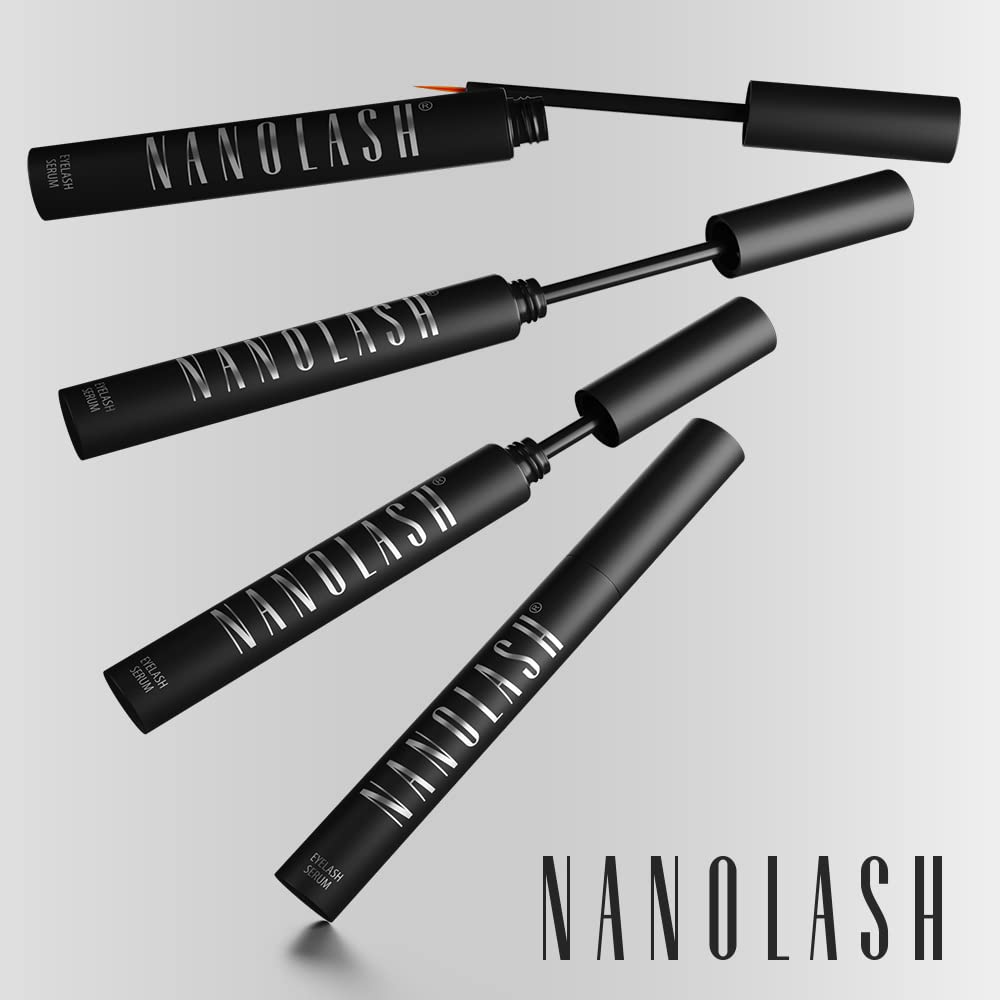 Nanolash Serum applied along the upper lash line near the eye