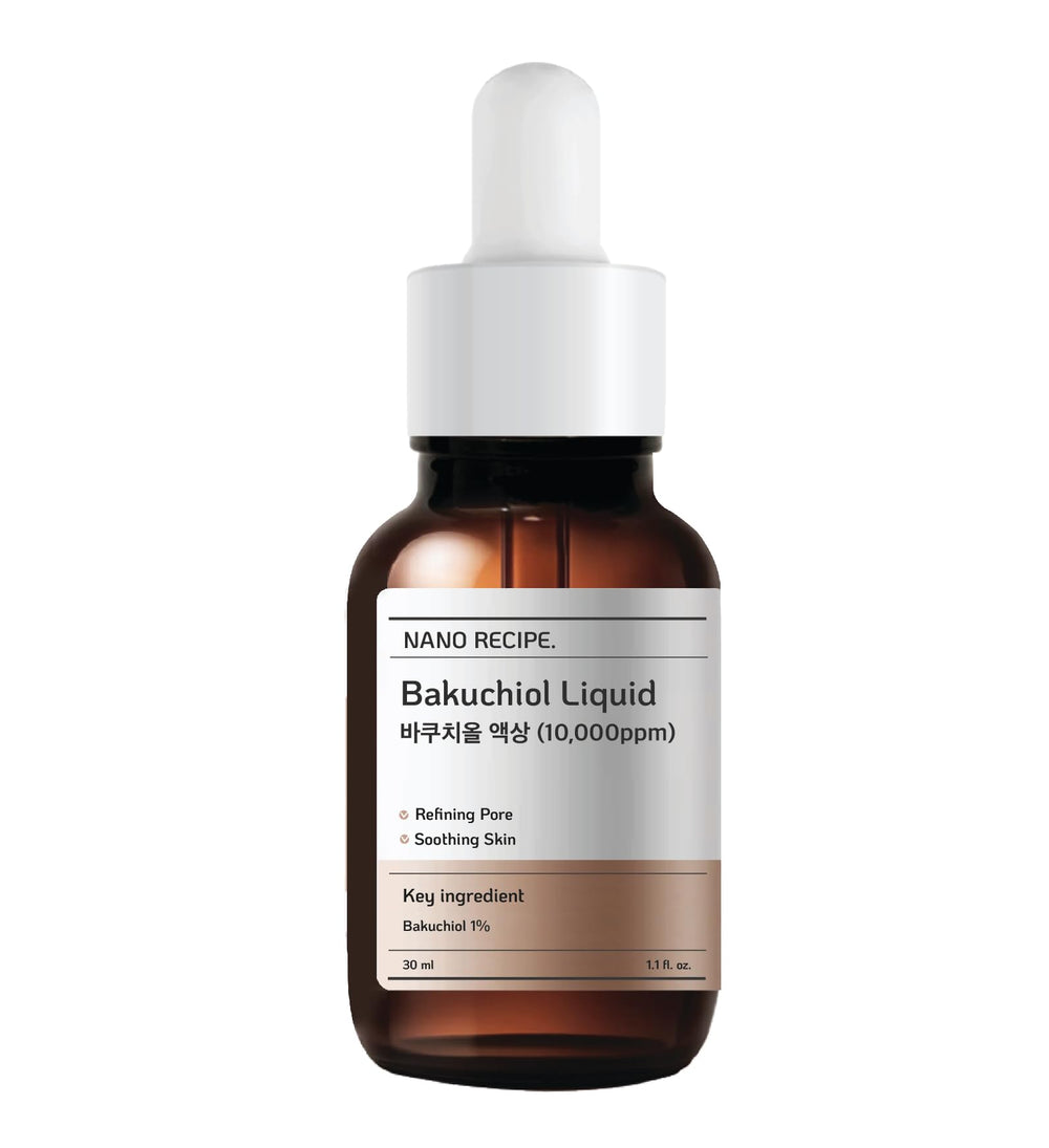 Nano Recipe Korean Bakuchiol Concentrate bottle closeup highlighting natural antioxidant benefits