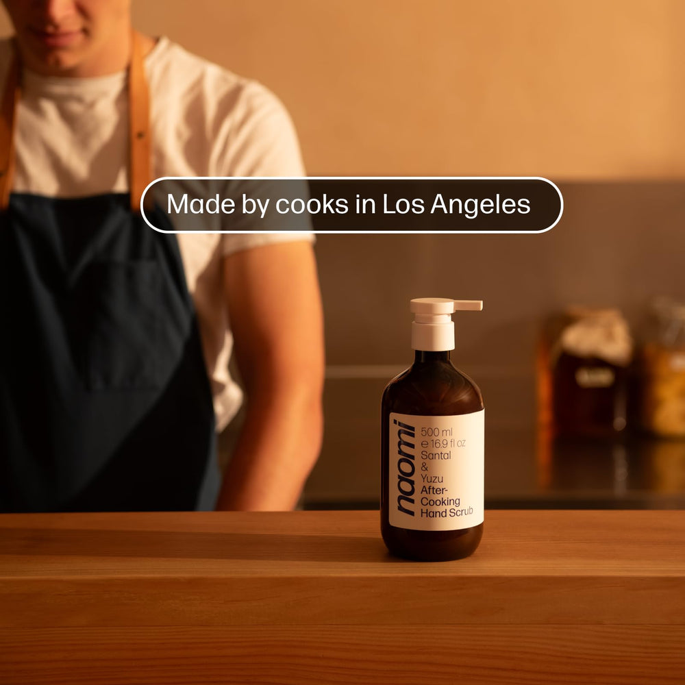 Naomi Hand Scrub ingredients cardamom iris showcase fragrant cleansing formula.