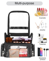 NAONAYA makeup brush case with removable dividers demonstrates flexible brush sizing.