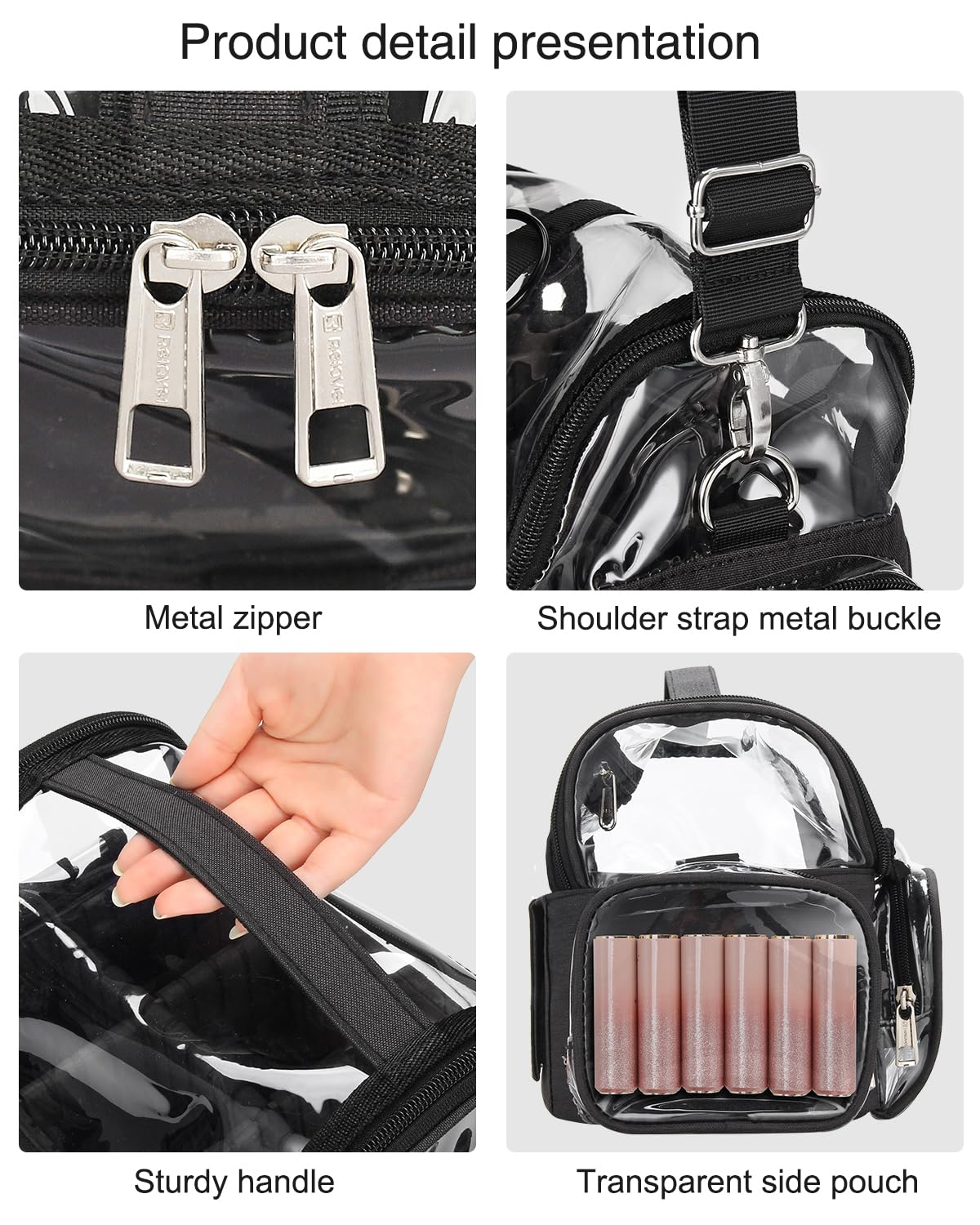 NAONAYA makeup brush case strap carry demonstrates portable travel setup.