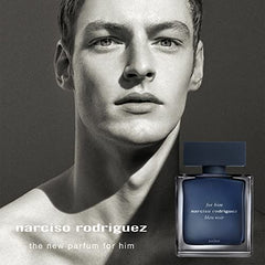 Narciso Rodriguez Bleu Noir spray bottle—quick refresh during the day.