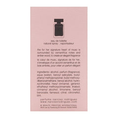 Narciso Rodriguez for Her cap detail showing refined packaging and portability.