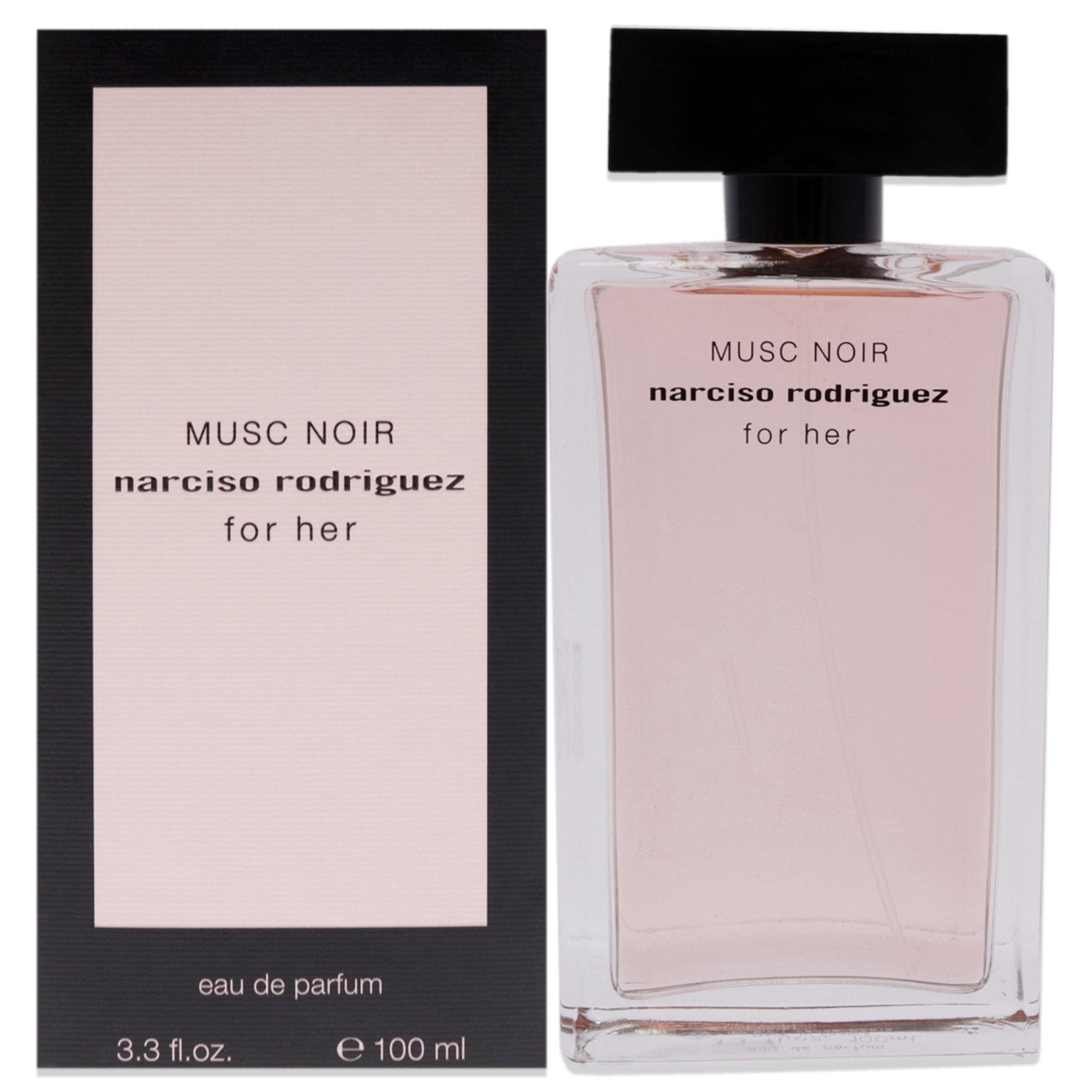 Narciso Rodriguez Musc Noir EDP bottle with a sleek silhouette for daily elegance.
