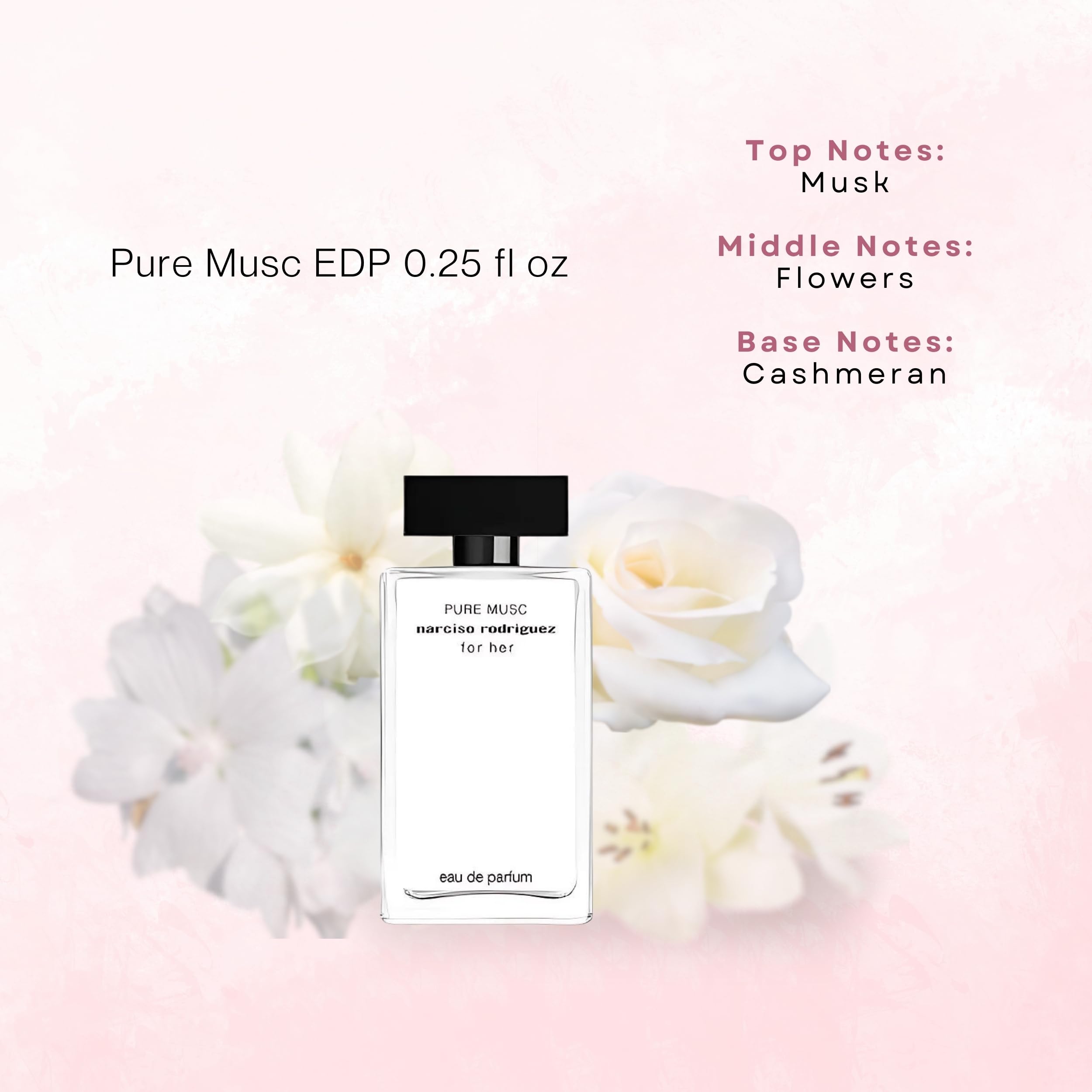 Narciso Rodriguez Musc Noir EDP mini bottle close-up for bold on-the-go musk.
