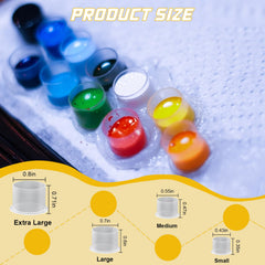 Narkysus clear plastic ink caps keep pigments visible and organized for easy color changes.