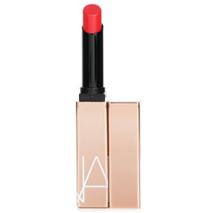 NARS Dolce Vita closeup shows glossy finish and fuller-looking lips