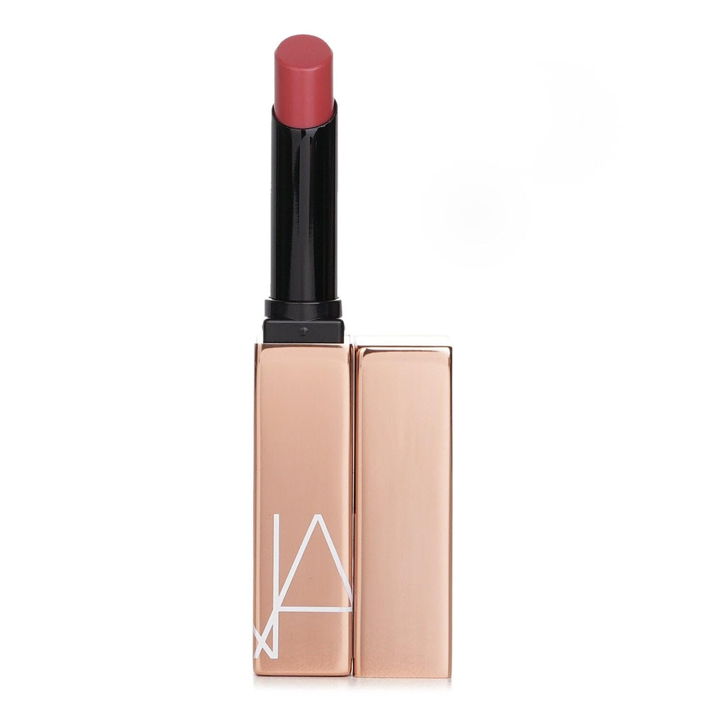 NARS Afterglow Sensual Shine lip gloss swatch highlights dusty rose