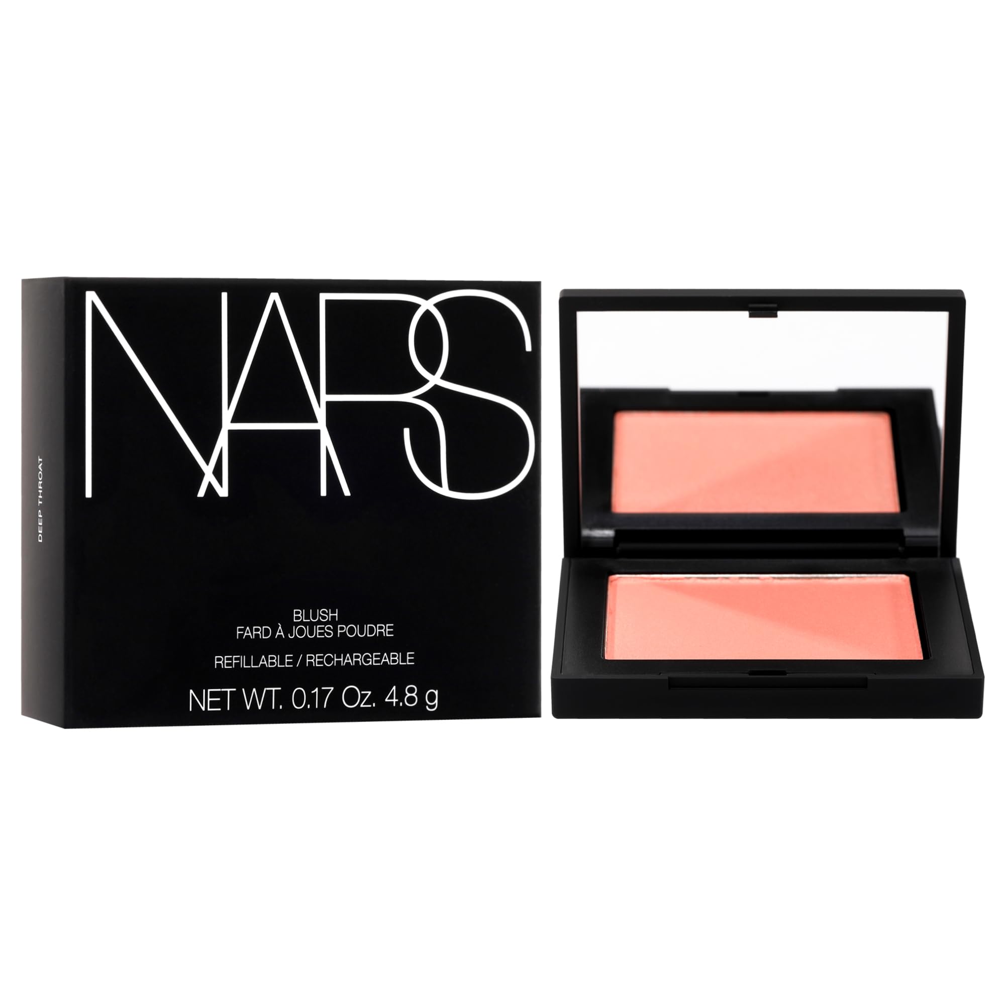 NARS Blush Deep Throat on cheek demonstrates a healthy glow and subtle warmth