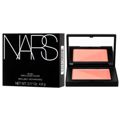 NARS Blush Deep Throat packaging highlights compact 4.8g size for easy travel