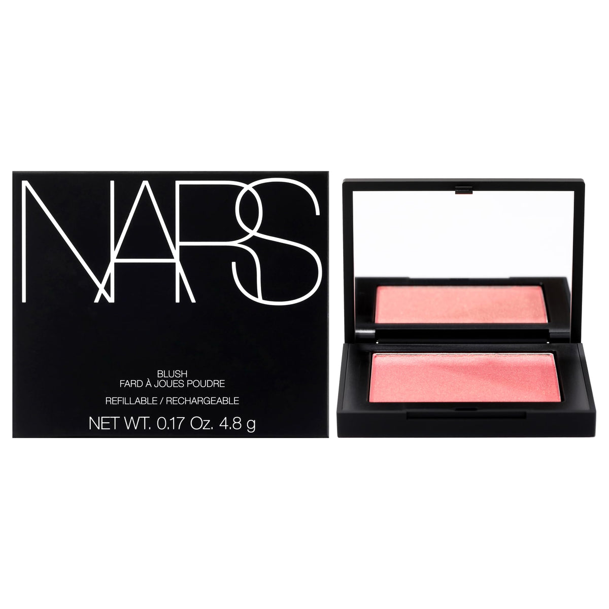 NARS Blush Orgasm pressed powder compact shows natural glow