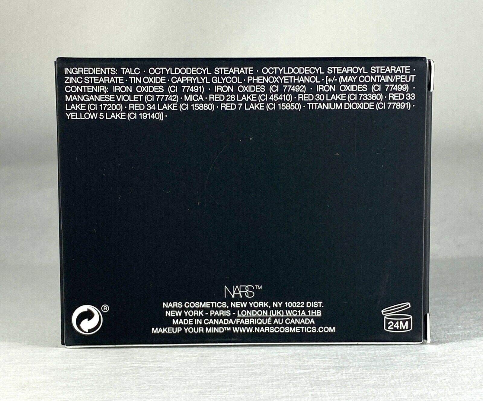 NARS Orgasm texture close-up emphasizes smooth powder for easy, blendable application.