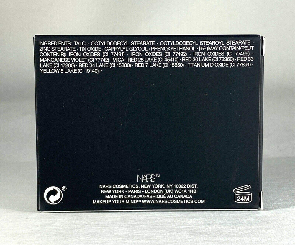 NARS Orgasm texture close-up emphasizes smooth powder for easy, blendable application.