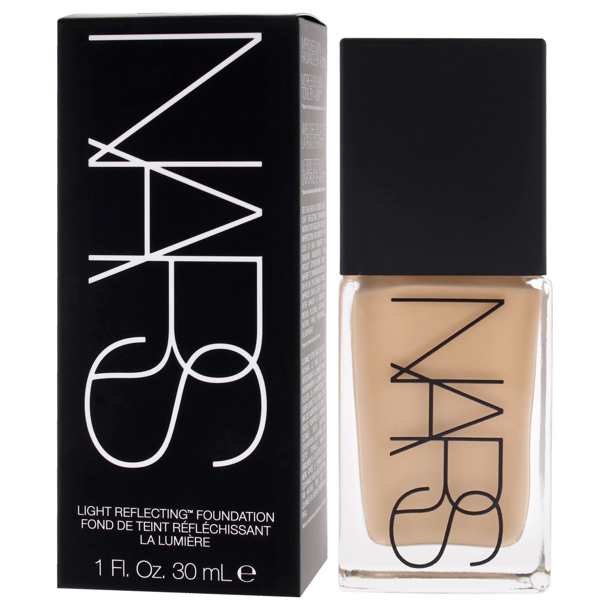 Close-up of finish on NARS Light Reflecting Foundation M2 Santa Fe for soft glow.