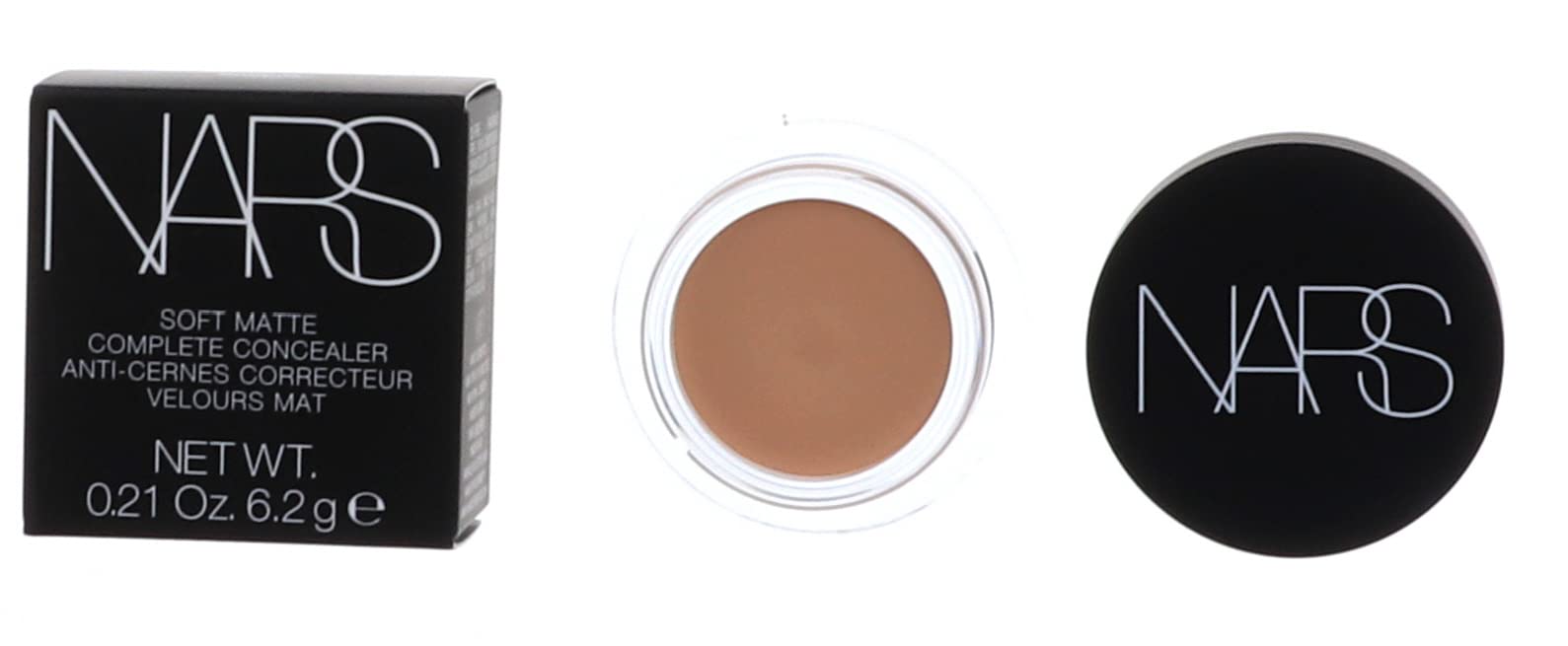 NARS Soft Matte Complete Concealer Custard application swatch delivers high coverage with a soft-focus effect