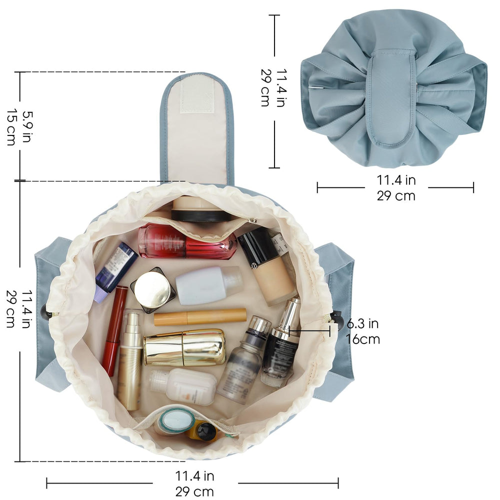 Narwey bag open view reveals quick-access compartments for daily routine items