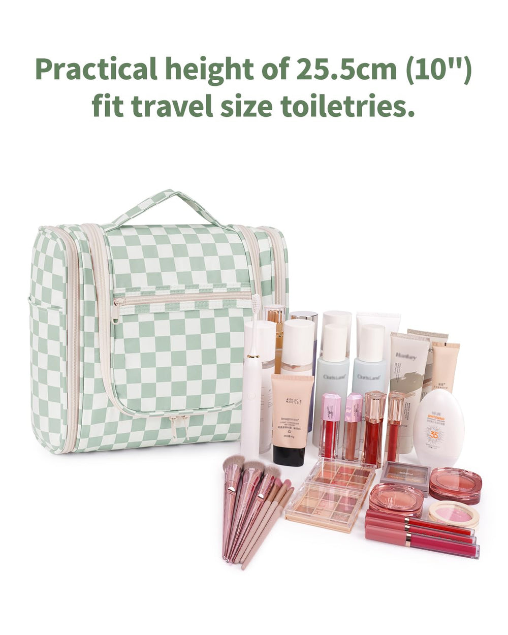 Narwey bag assembled on hook saves space in bathroom or hotel