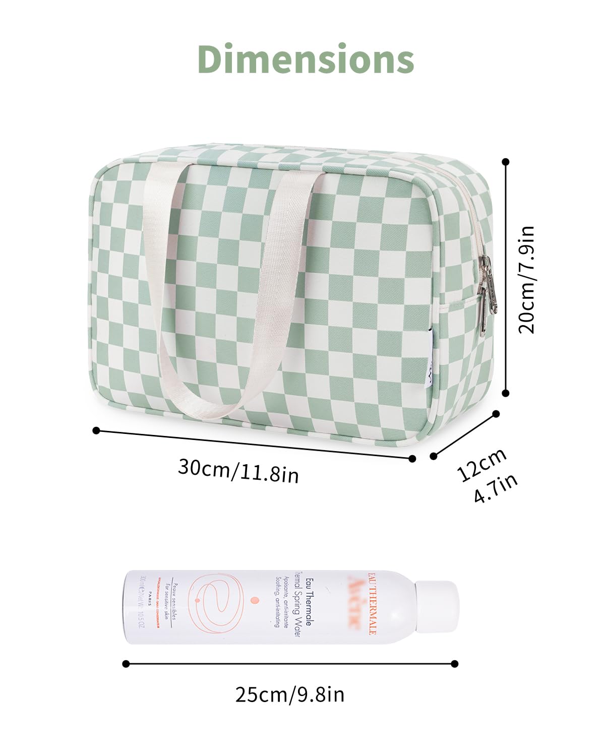 Narwey large bag interior with pockets for organized toiletries