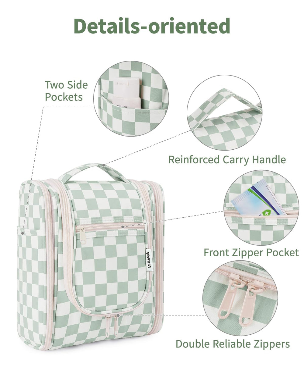Narwey lightweight travel bag side view demonstrates compact packing