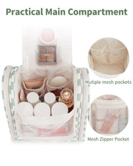 Narwey interior compartments keep cosmetics organized during overnight stays
