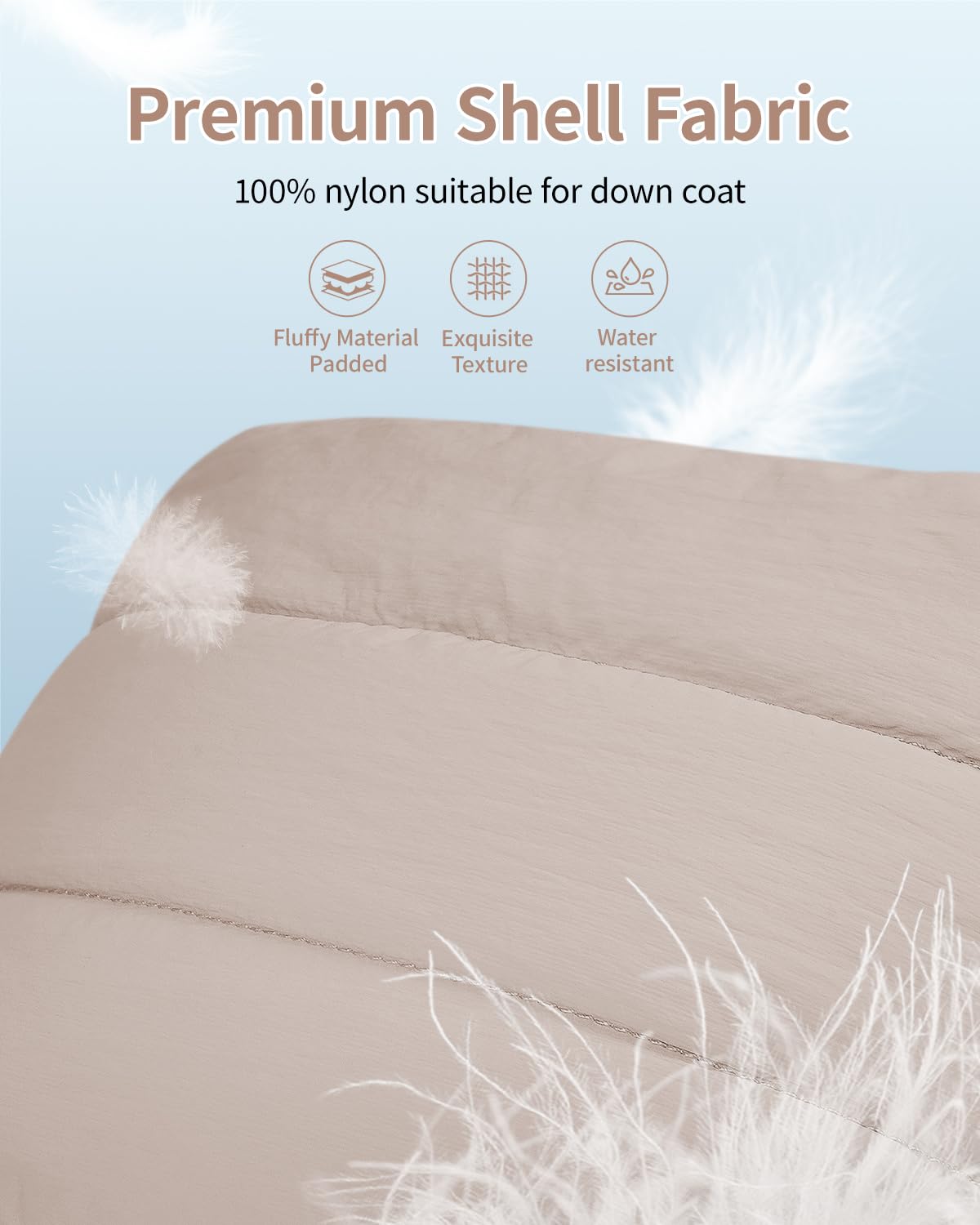 Narwey small makeup bag puffy fabric closeup highlighting soft texture and water resistance.