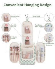 Narwey hanging bag metal hook close-up for easy bathroom access during travel