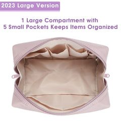 Narwey travel cosmetic bag features water-resistant fabric for on-the-go protection