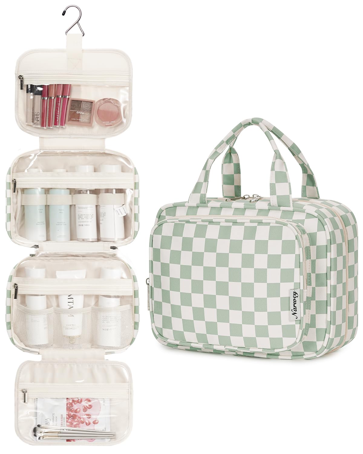 Narwey travel-size essentials bag highlighting compact, portable design.