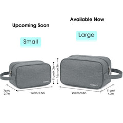 Narwey travel toiletry bag grey wide opening stands upright for easy access