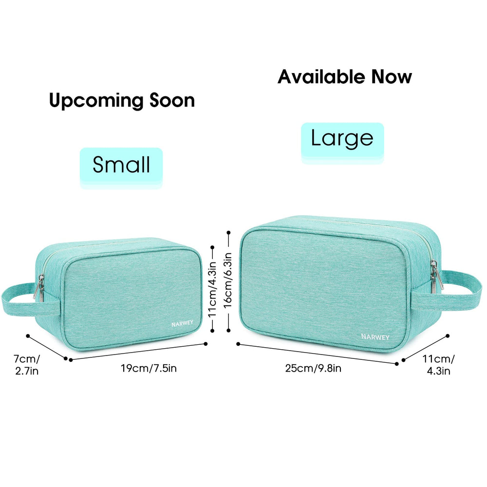 Narwey mint green wide opening aids quick access to essentials.
