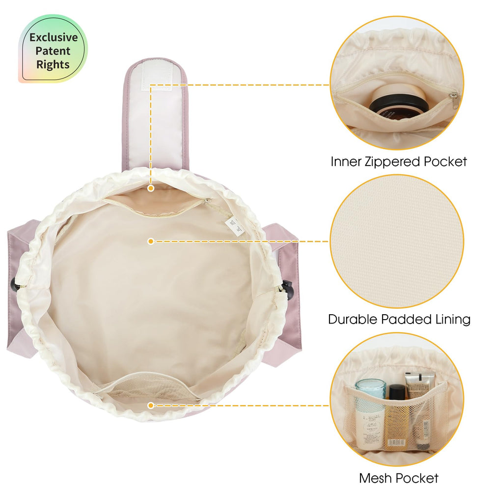 Narwey dusty rose patent bag ideal for weekend trips and gifting