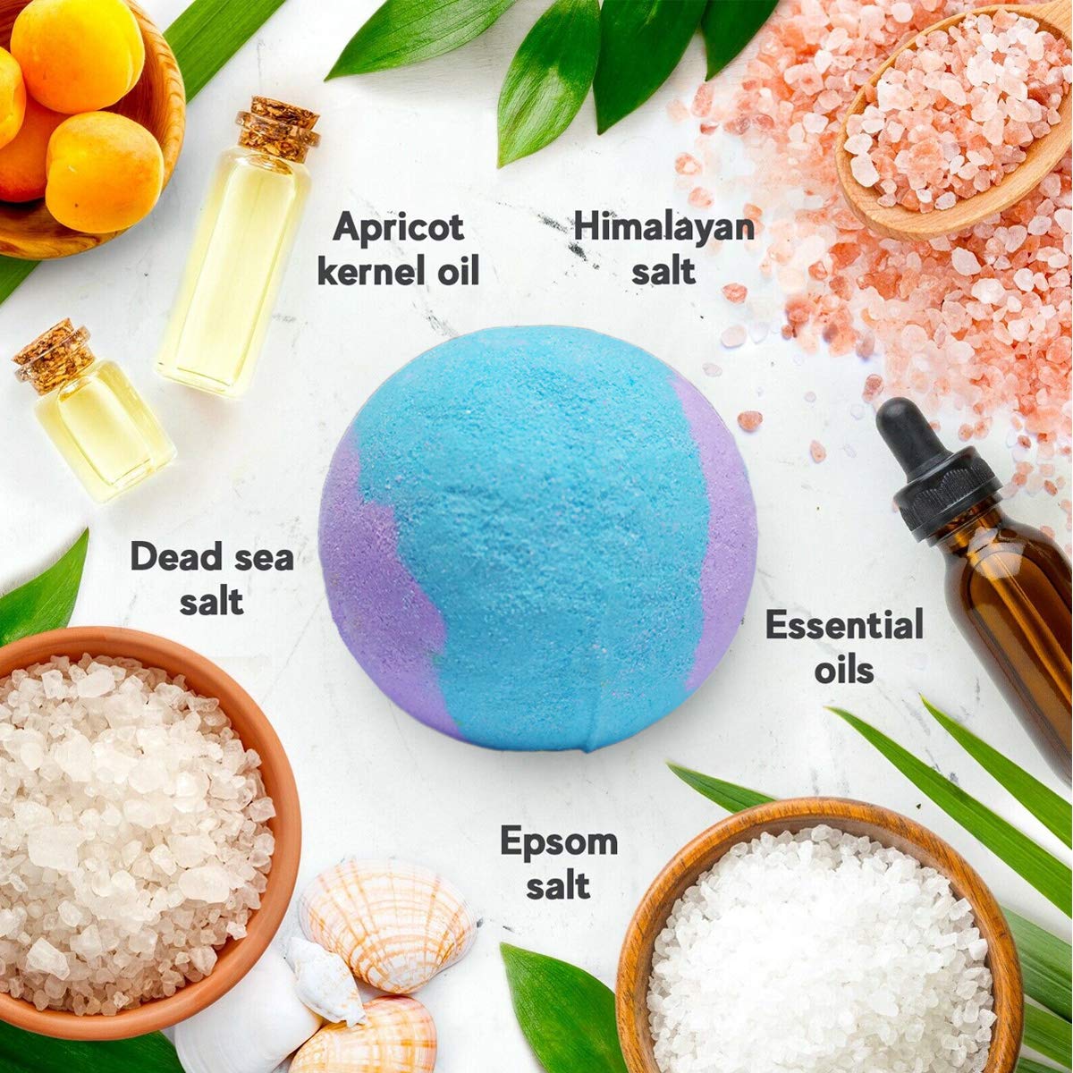 NASKY 12-pcs bath bombs pack ready for gifting