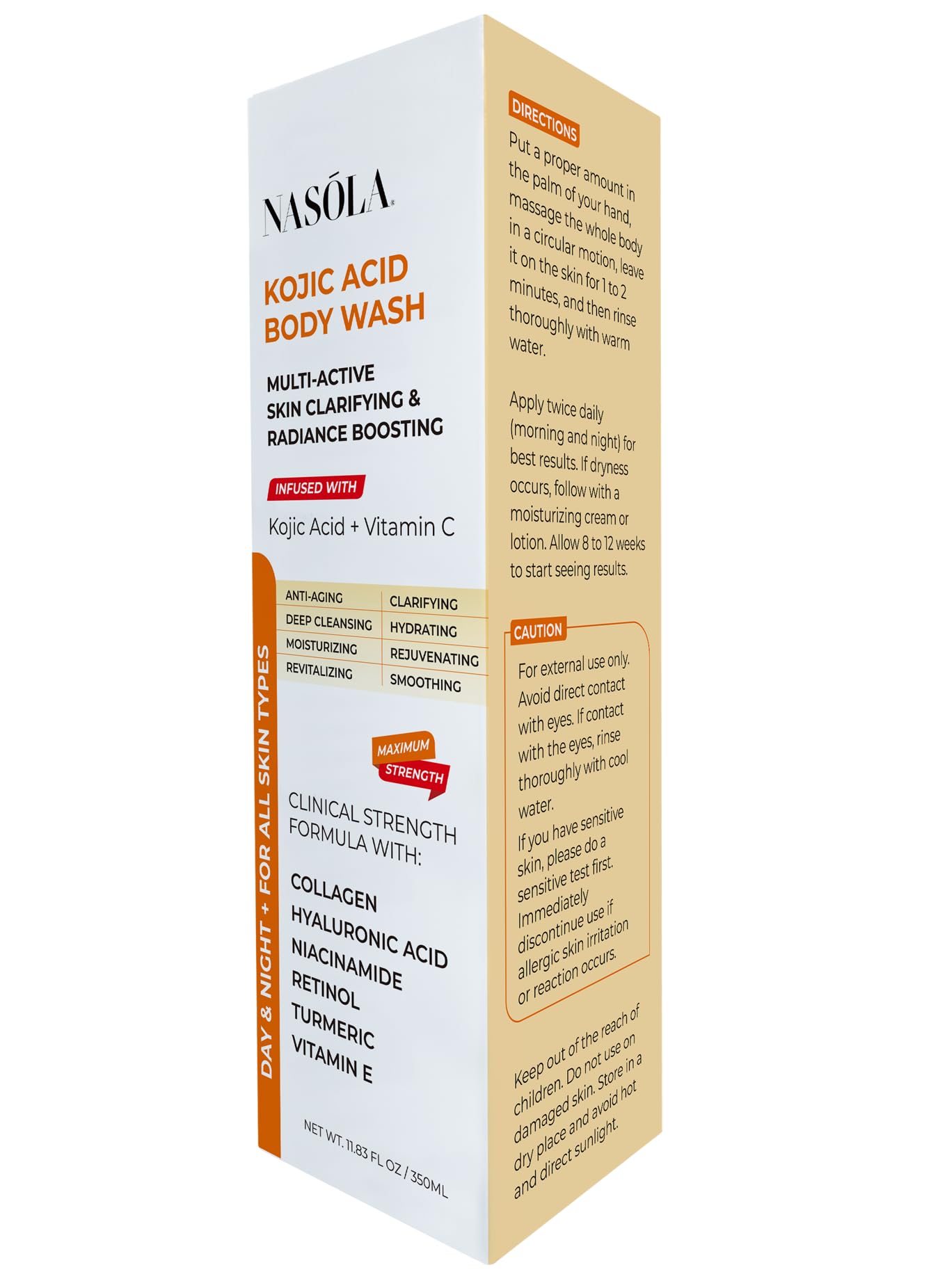 Nasola Kojic Acid Body Wash woman-man-use demonstrates universal appeal for daily skincare rituals.