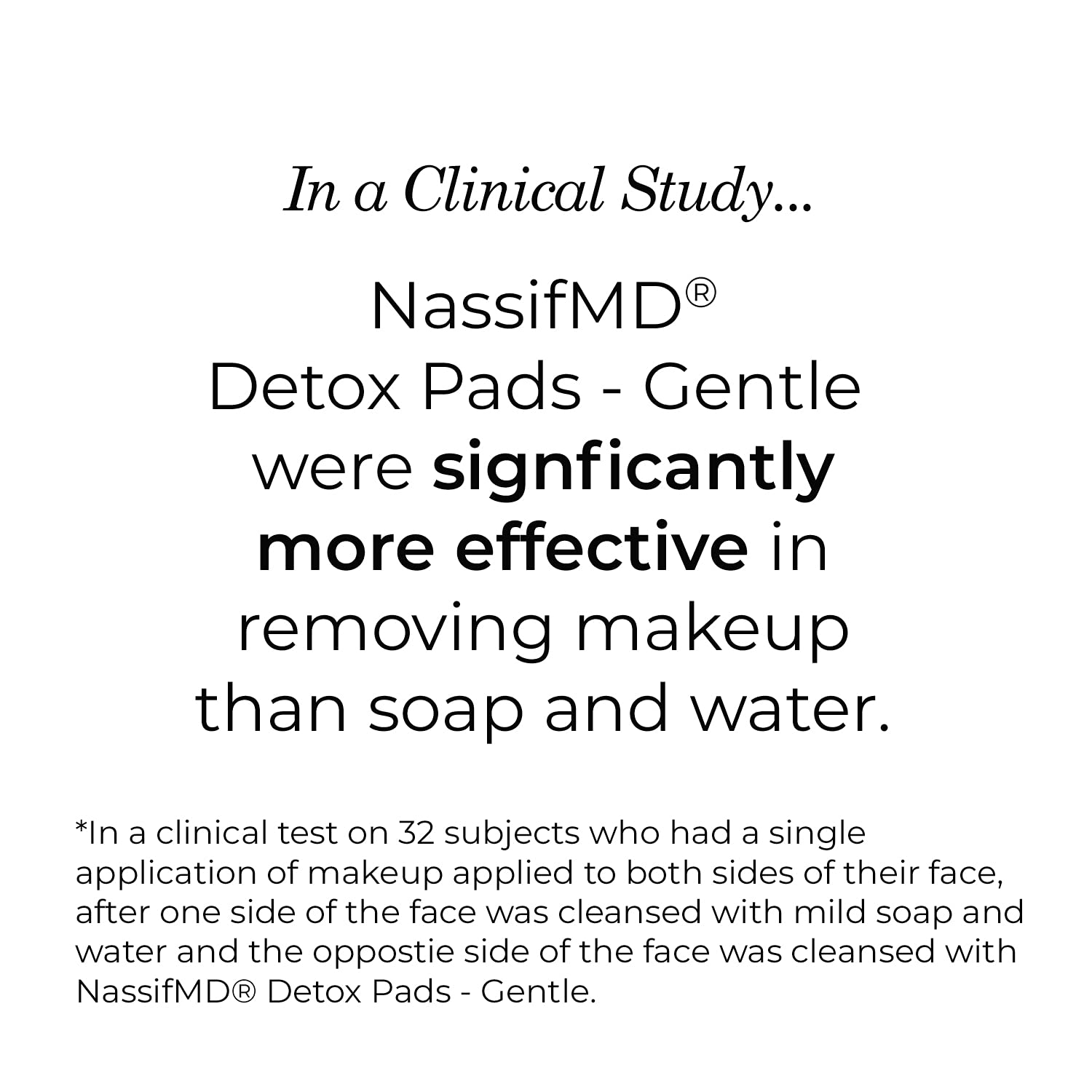 NassifMD pads in action delivering gentle exfoliation and cleansing on skin.