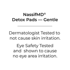 NassifMD Gentle Detox Pads in box showing 60-count value for budget-friendly routine.
