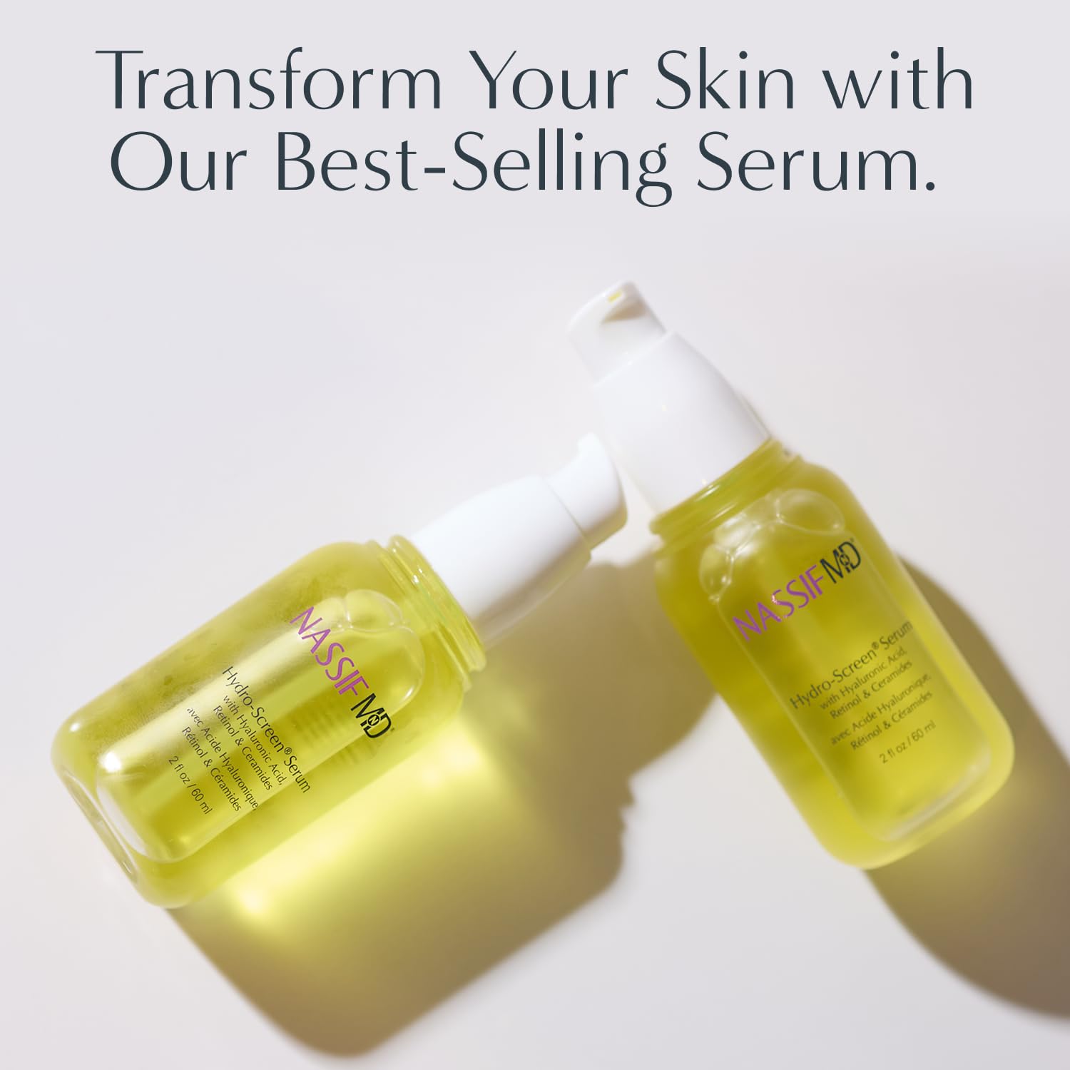 NassifMD Hydro-Screen on-hand application shows quick absorption for smooth makeup prep.