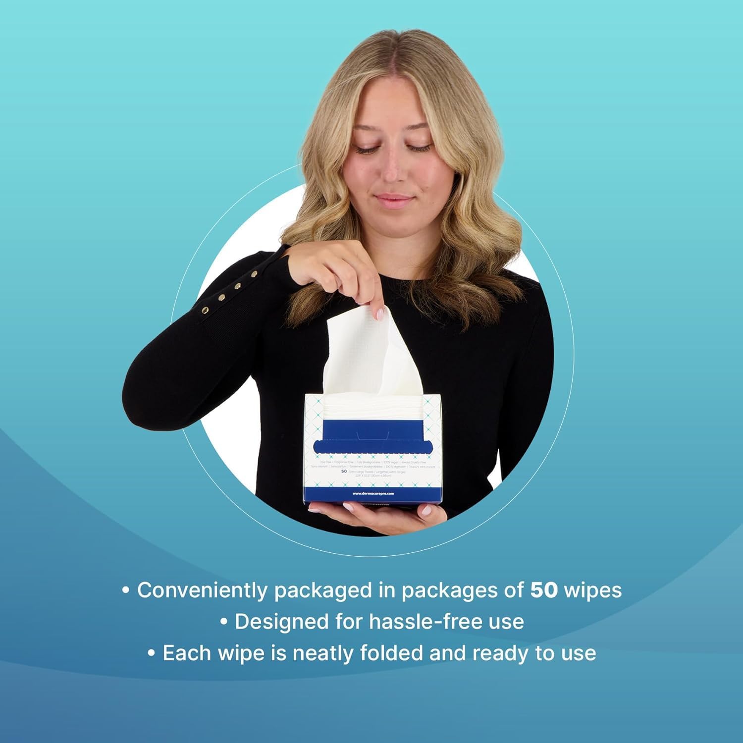 Nat.&Co. Derma Care Pro daily skincare routine setup with towels