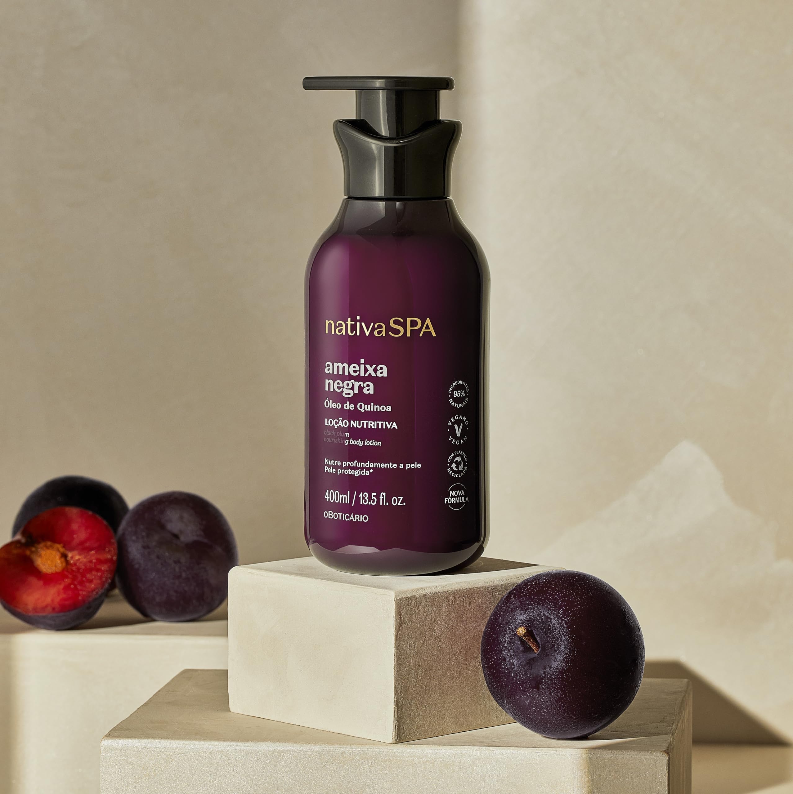 Nativa Spa Black Plum fragrance swatch hints exotic fruit notes.