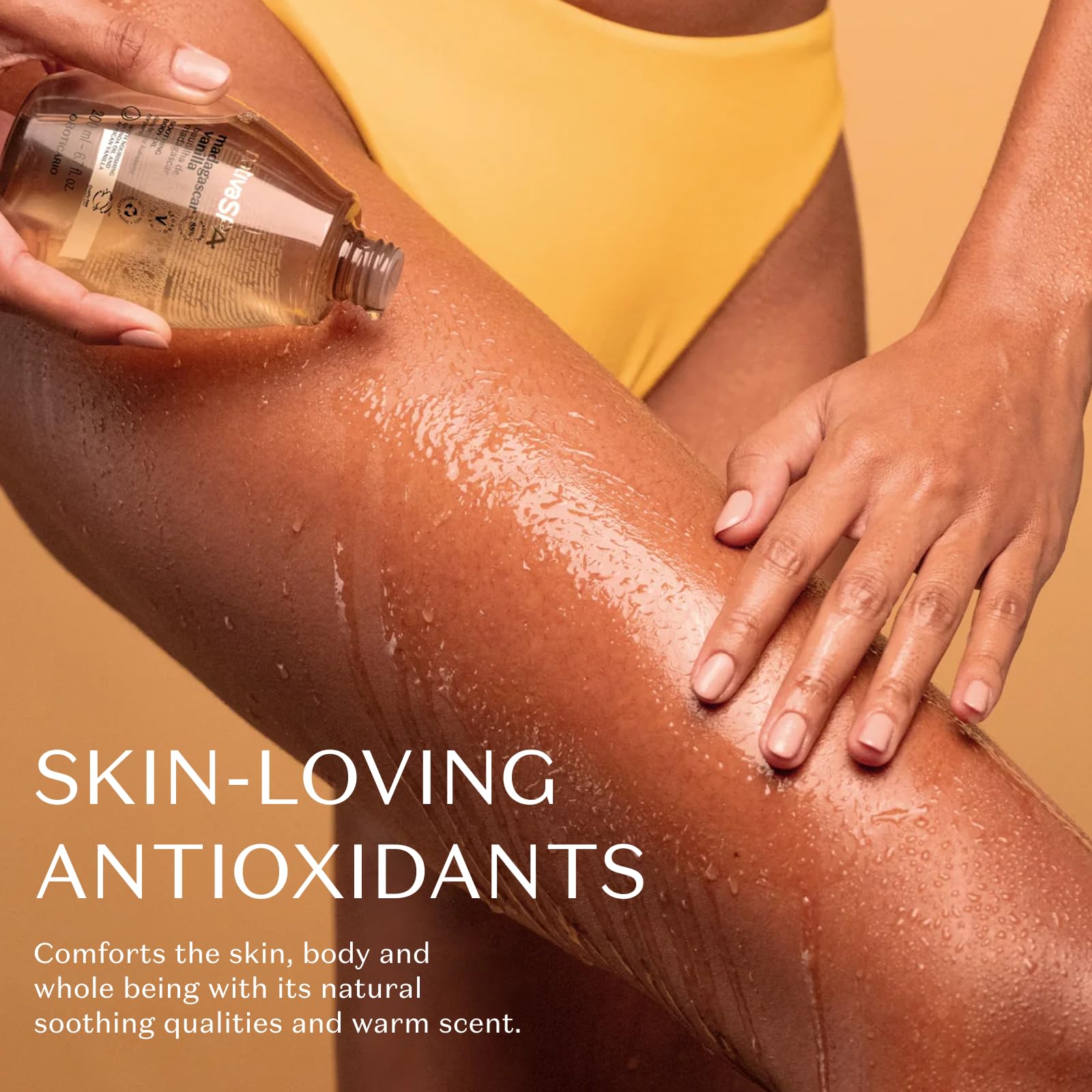 NATIVA SPA Madagascar Vanilla Body Oil with quinoa drops offers deeper hydration and nourished feel.