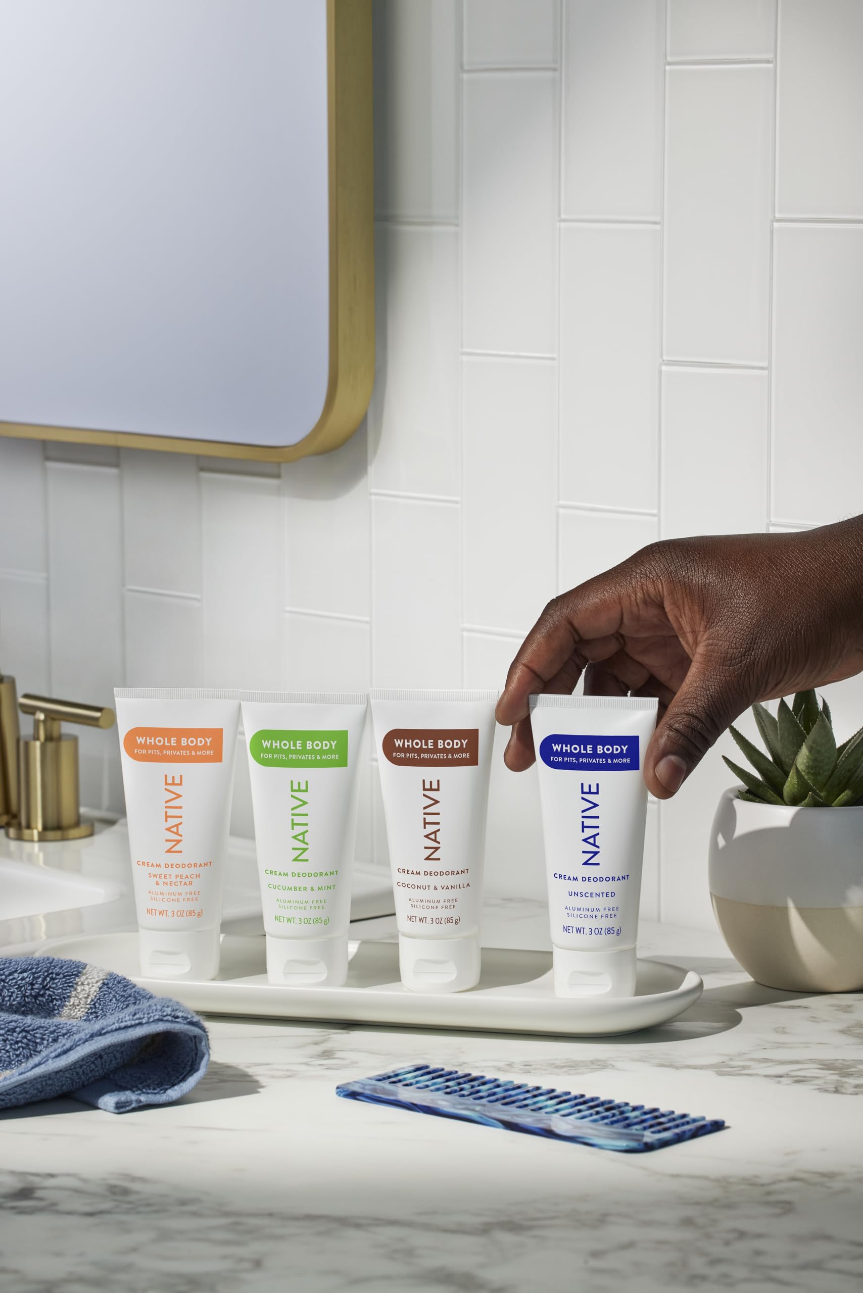Native 72-hour odor protection graphic conveys long-lasting confidence potential