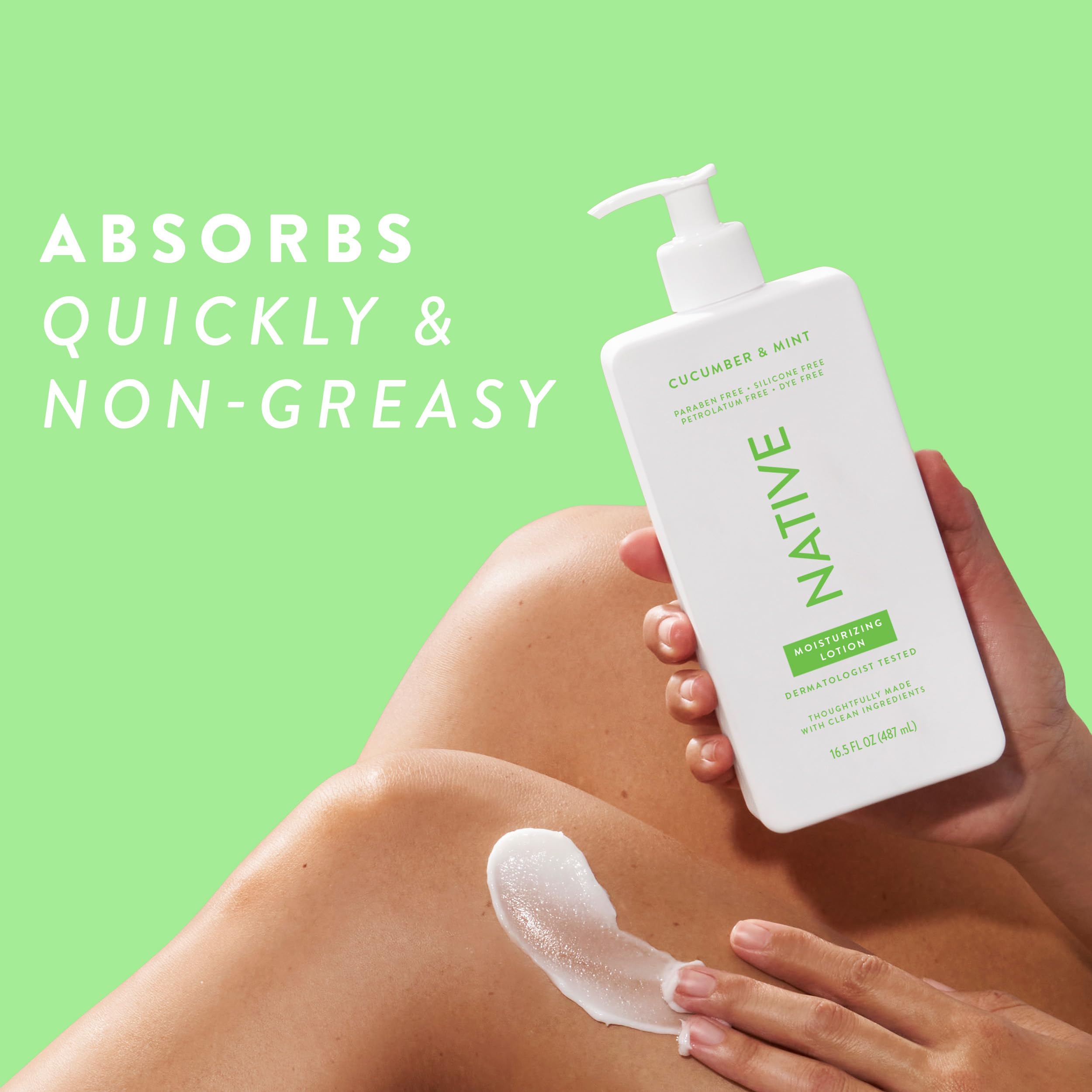 Native Body Lotion 16.5 oz bottle showcasing generous size.