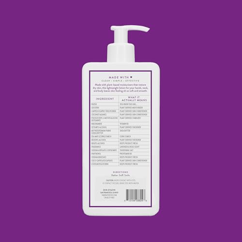 Native Body Lotion lavender-rose pump provides soothing scent for refreshed skin.