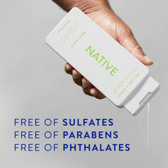 Native Body Wash coconut-cleanser hydration demonstrates gentle moisture for all skin types.