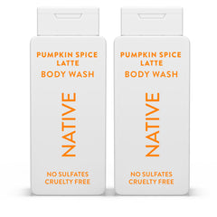 Native Body Wash Pumpkin Spice Latte bottle delivering rich lather and hydrated skin