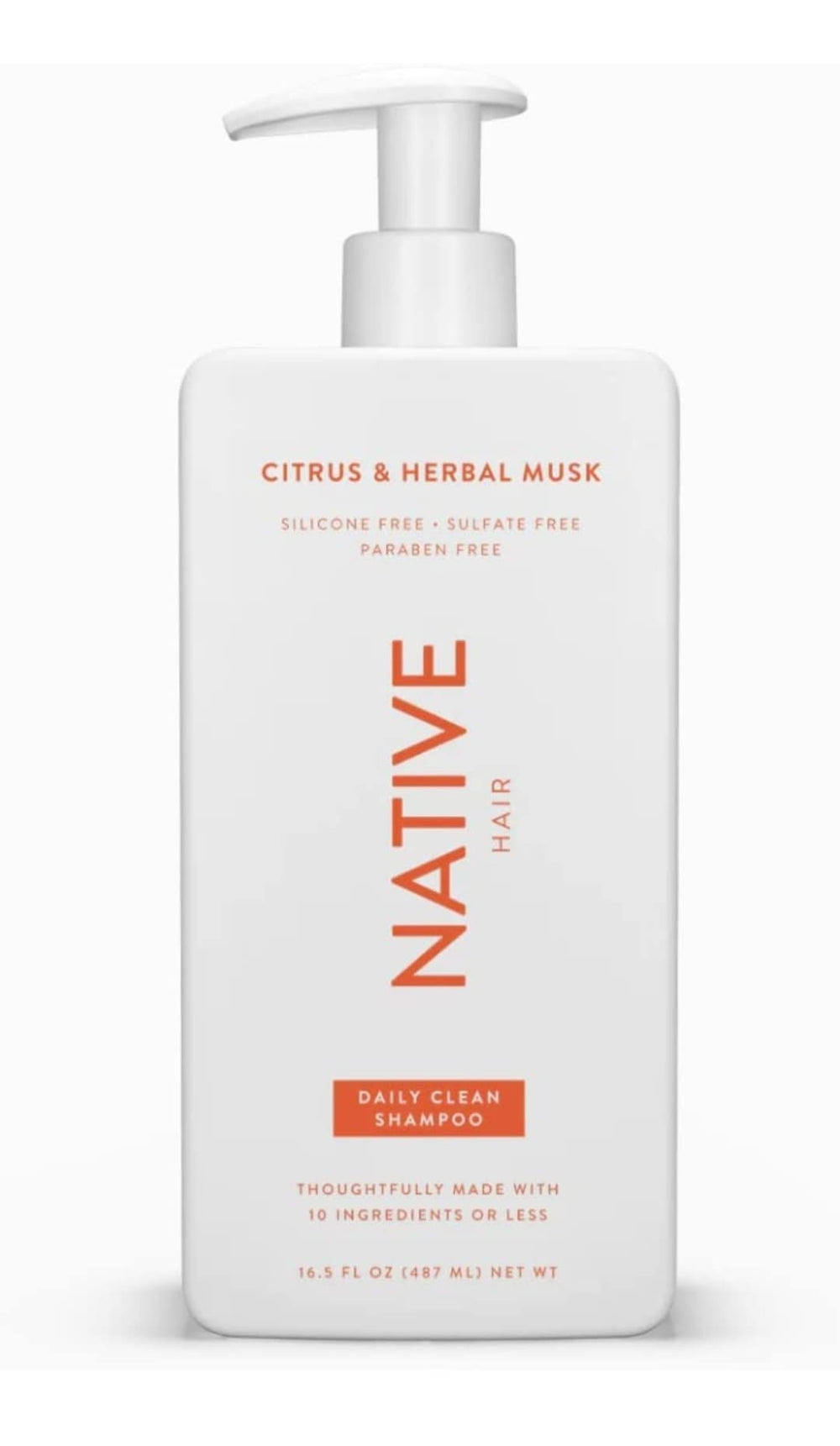 Native Citrus Herbal Musk conditioner side bottle highlighting gentle moisturizing