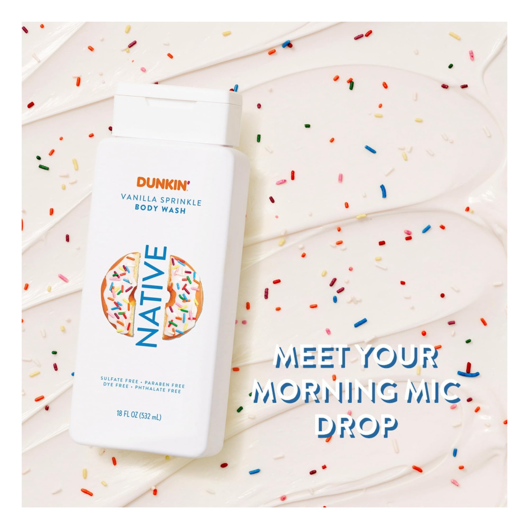 Native close-up label emphasizes sulfate-free formula for gentle cleansing.