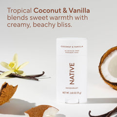 Native deodorant in hand to show 2.65 oz size and portability benefit